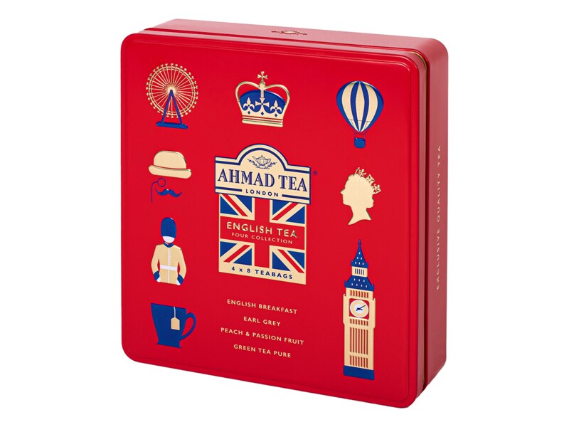 Ahmad Tea English Tea Four Collection nálevové sáčky 32x2 g plechová kazeta