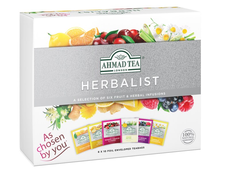Ahmad Tea Herbalist nálevové sáčky 10x1,5g, 50x2g g papírová kazeta 