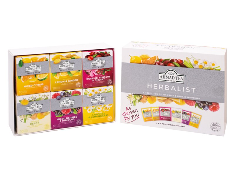 Ahmad Tea Herbalist nálevové sáčky 10x1,5g, 50x2g g papírová kazeta Ahmad Tea Herbalist nálevové sáčky 10x1,5g, 50x2g g papírová kazeta