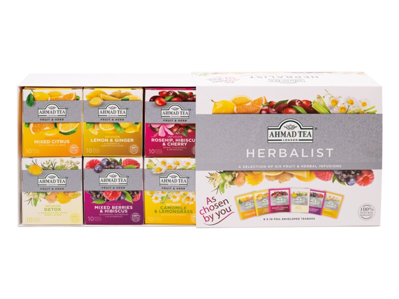 Ahmad Tea Herbalist nálevové sáčky 10x1,5g, 50x2g g papírová kazeta Ahmad Tea Herbalist nálevové sáčky 10x1,5g, 50x2g g papírová kazeta