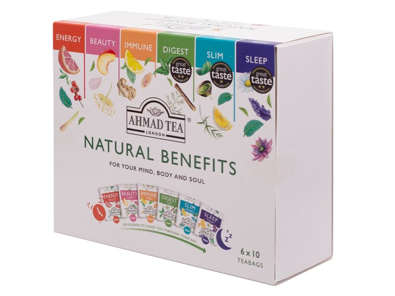 Ahmad Tea Natural Benefits Selection nálevové sáčky 60x2 g papírová kazeta