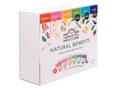Ahmad Tea Natural Benefits Selection nálevové sáčky 60x2 g papírová kazeta Ahmad Tea Natural Benefits Selection nálevové sáčky 60x2 g papírová kazeta