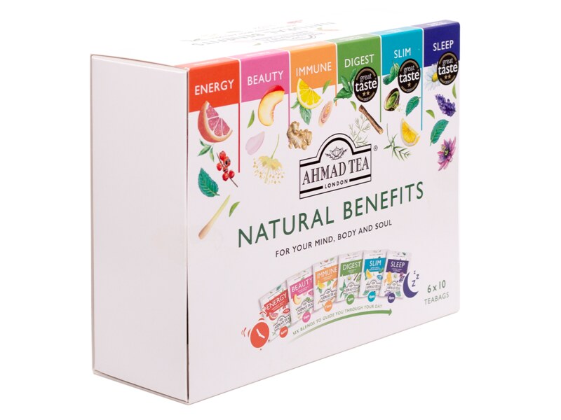 Ahmad Tea Natural Benefits Selection nálevové sáčky 60x2 g papírová kazeta