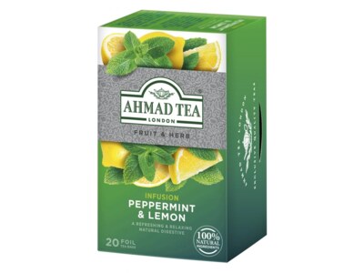 Ahmad Tea Peppermint and Lemon tea nálevové sáčky 20x1,5 g 