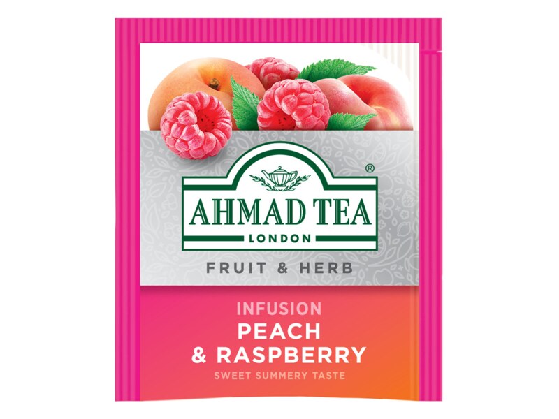 Ahmad Tea Raspberry and Peach nálevové sáčky 20x1,8 g Ahmad Tea Raspberry and Peach nálevové sáčky 20x1,8 g