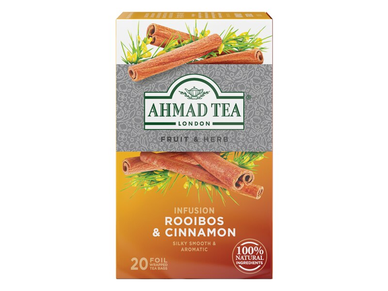 Ahmad Tea Rooibos and Cinnamon tea nálevové sáčky 20x1,5 g Ahmad Tea Rooibos and Cinnamon tea nálevové sáčky 20x1,5 g