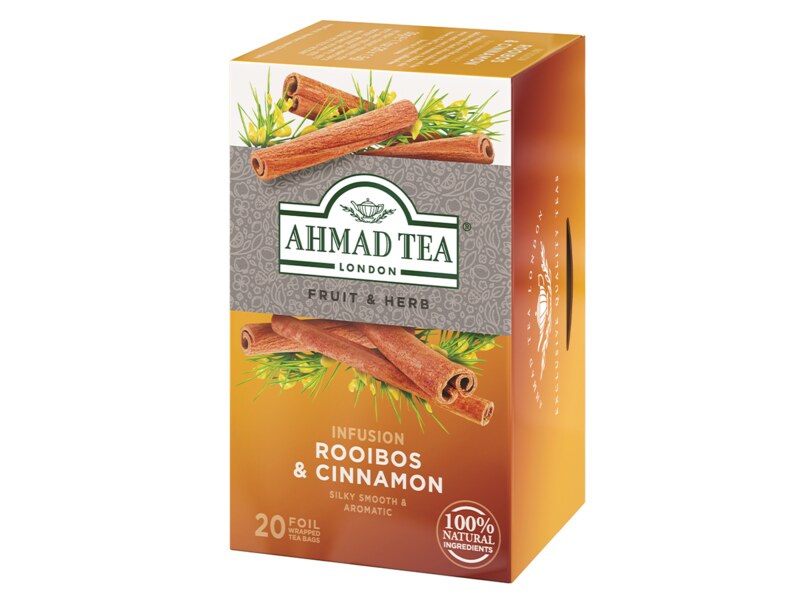 Ahmad Tea Rooibos and Cinnamon tea nálevové sáčky 20x1,5 g Ahmad Tea Rooibos and Cinnamon tea nálevové sáčky 20x1,5 g