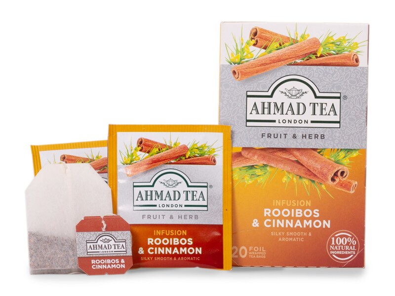 Ahmad Tea Rooibos and Cinnamon tea nálevové sáčky 20x1,5 g Ahmad Tea Rooibos and Cinnamon tea nálevové sáčky 20x1,5 g