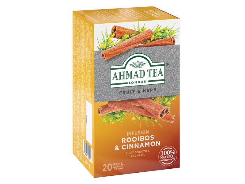 Ahmad Tea Rooibos and Cinnamon tea nálevové sáčky 20x1,5 g Ahmad Tea Rooibos and Cinnamon tea nálevové sáčky 20x1,5 g