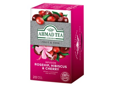 Ahmad Tea Rosehip and Cherry tea nálevové sáčky 20x2 g 