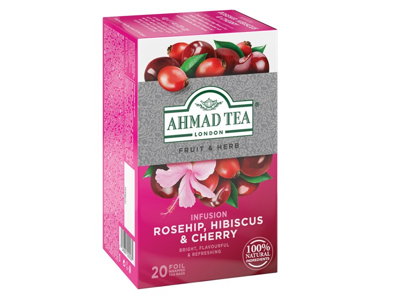 Ahmad Tea Rosehip and Cherry tea nálevové sáčky 20x2 g 