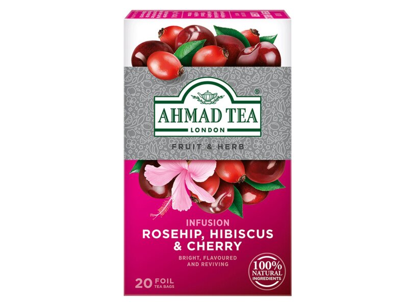 Ahmad Tea Rosehip and Cherry tea nálevové sáčky 20x2 g 