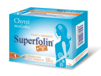 Chytré miminko Superfolin 1 plánování + 1. trimestr 30 tablet