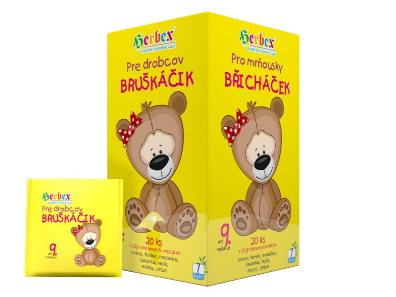 Herbex Břicháček pro mrňousky od 9m nálevové sáčky 20x1,5 g