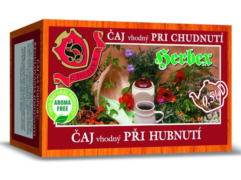 Herbex Čaj na hubnutí nálevové sáčky 20x3 g