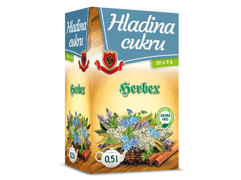 Herbex Hladina cukru nálevové sáčky 20x3 g