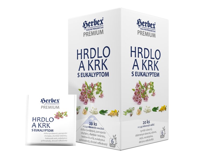 Herbex Hrdlo a krk s eucalyptem nálevové sáčky 20x1,5g