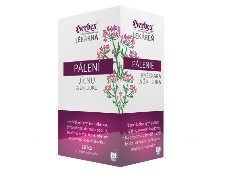 Herbex Lékárna Pálení jícnu a žaludku nálevové sáčky 20x3 g