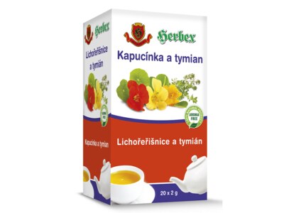 Herbex Lichořeřišnice a tymián nálevové sáčky 20x2 g Herbex Lichořeřišnice a tymián nálevové sáčky 20x2 g