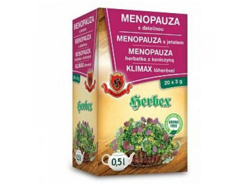 Herbex Menopauza s jetelem nálevové sáčky 20x3 g