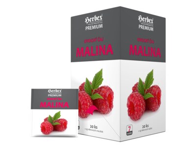 Herbex Ovocný čaj Malina nálevové sáčky 20x2 g