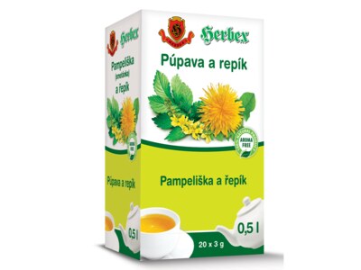 Herbex Pampeliška a řepík nálevové sáčky 20x3 g