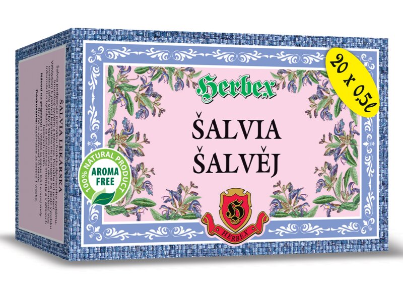 Herbex Šalvěj lékařská nálevové sáčky 20x3 g