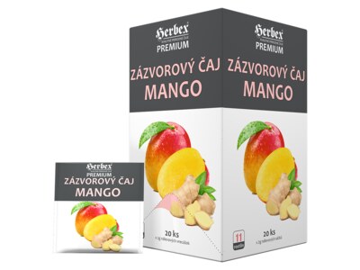 Herbex Zázvorový čaj Mango nálevové sáčky 20x2 g