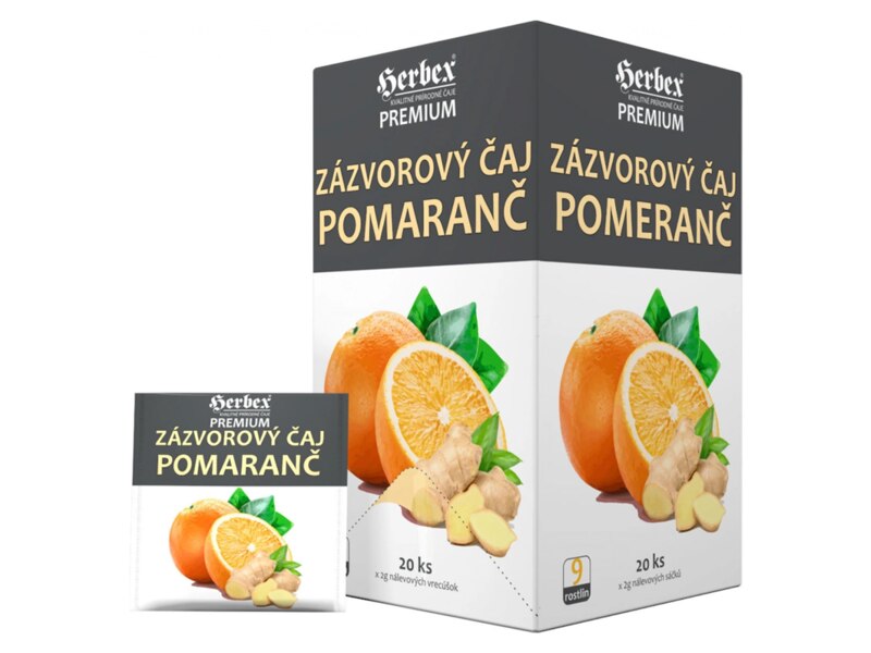 Herbex Zázvorový čaj Orange nálevové sáčky 20x2 g