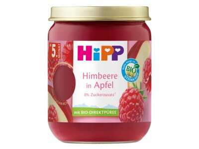 HiPP BIO Jablka s malinami 4/6m 160 g