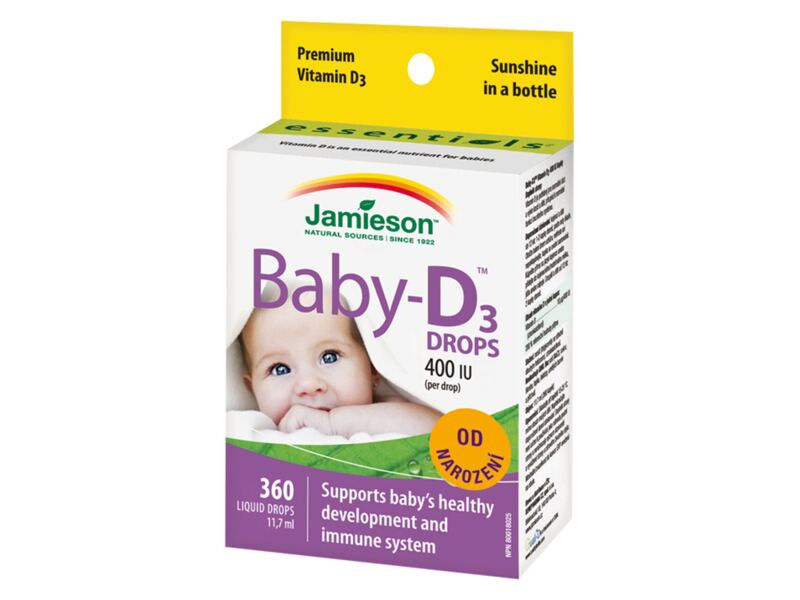 Jamieson Baby-D3 Vitamín D3 400 IU kapky 11,7 ml