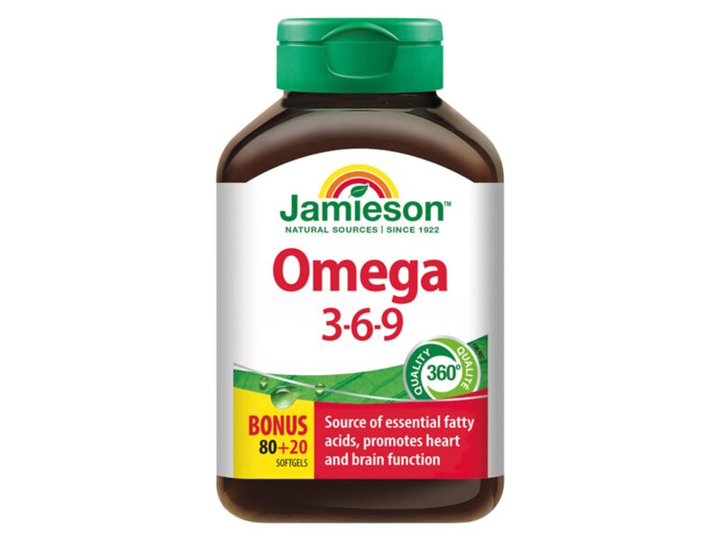 Jamieson Omega 3-6-9 1200 mg 100 kapslí