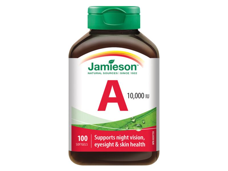 Jamieson Vitamín A 10 000 IU 100 kapslí