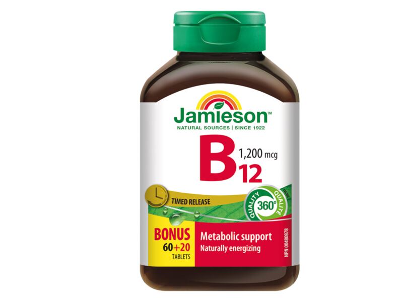 Jamieson Vitamín B12 1200 mcg 80 tablet s postupným uvolňováním