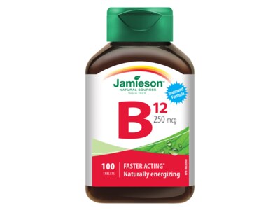 Jamieson Vitamín B12 metylkobalamín 250 mcg 100 tablet