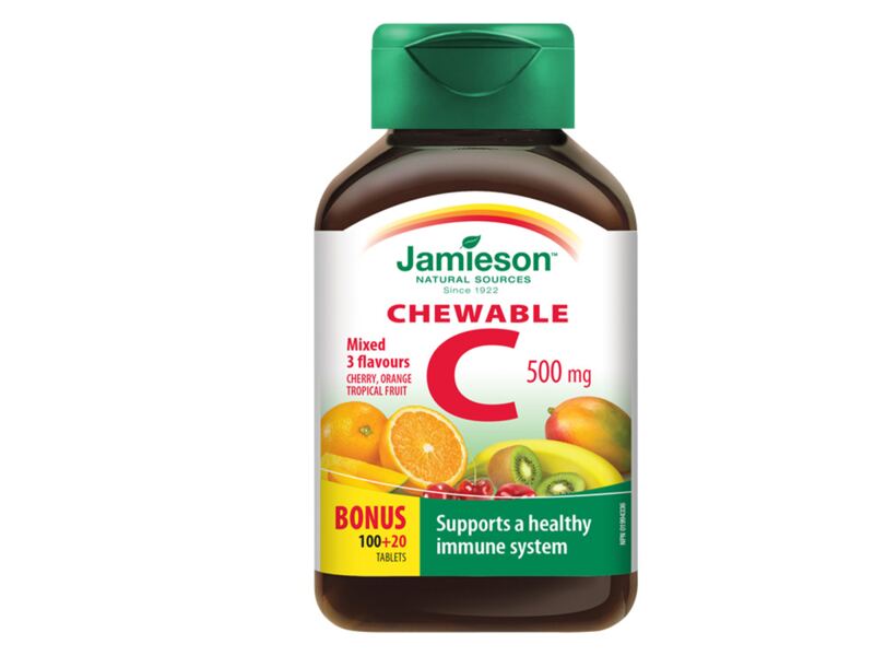 Jamieson Vitamín C 500 mg 3 ovocné příchutě 100+20 tablet