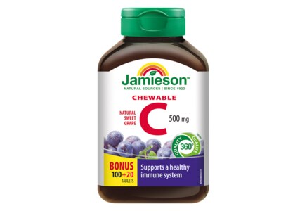Jamieson Vitamín C 500 mg borůvka 120 cucacích tablet