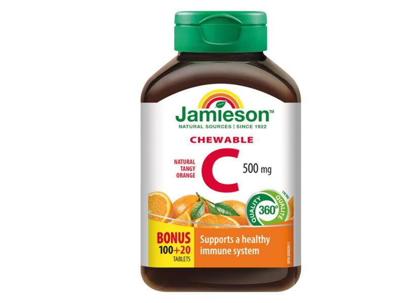 Jamieson Vitamín C 500 mg pomeranč 120 cucacích tablet Jamieson Vitamín C 500 mg pomeranč 120 cucacích tablet