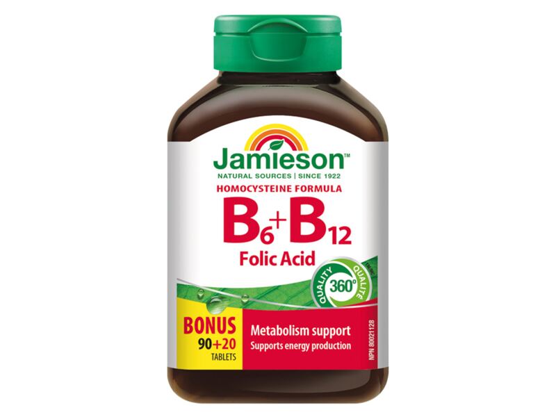 Jamieson Vitamíny B6, B12 + kyselina listová 110 tablet