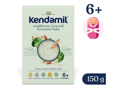 Kendamil mléčná kaše s brokolici, květákem a rajčaty 150 g