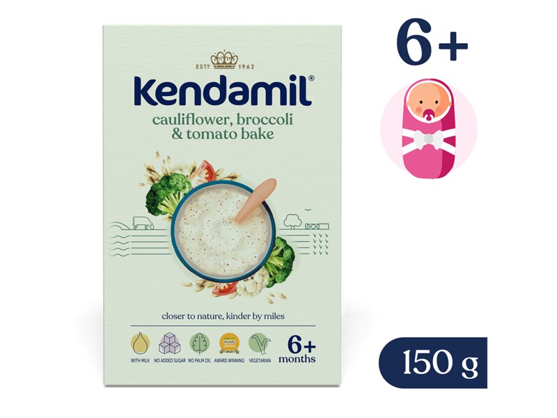 Kendamil mléčná kaše s brokolici, květákem a rajčaty 150 g