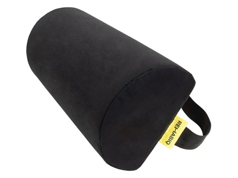 Rehabiq Bederní opěrka půlválec černá 28x9 cm