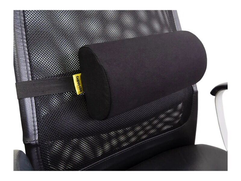 Rehabiq Bederní opěrka půlválec černá 28x9 cm