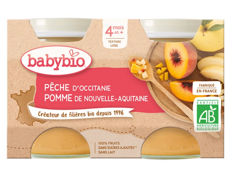 Babybio Broske, jablko 4m+ 2x130 g