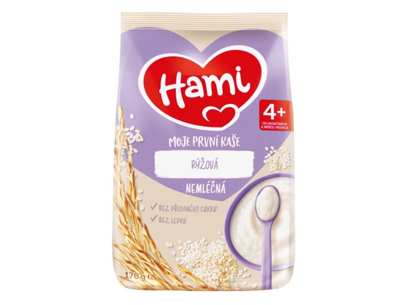Hami Moje první kaše rýžová nemléčná 4+ 170 g 