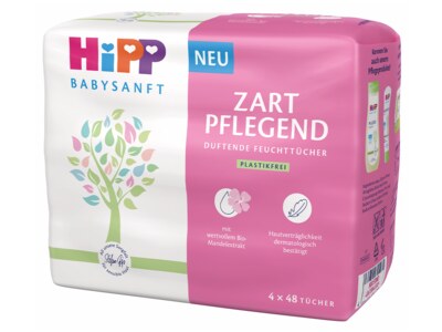 Hipp Babysanft Čisticí vlhčené ubrousky 4x48 ks
