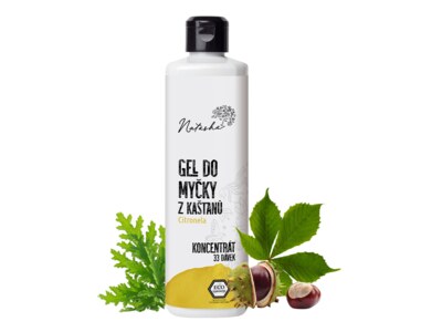 Natasha Gel do myčky z kaštanů Citronela koncentrát 500 ml Natasha Gel do myčky z kaštanů Citronela koncentrát 500 ml