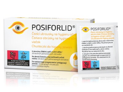 Posiforlid Čisticí ubrousky na hygienu očních víček 20 ks Posiforlid Čisticí ubrousky na hygienu očních víček 20 ks