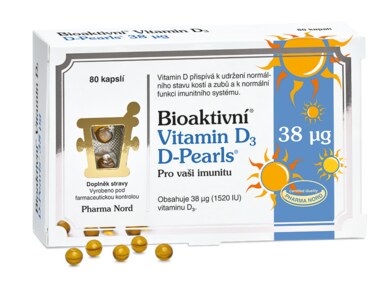Pharma Nord Bioaktivní Vitamin D3 D-Pearls 38 mcg 80 kapsle