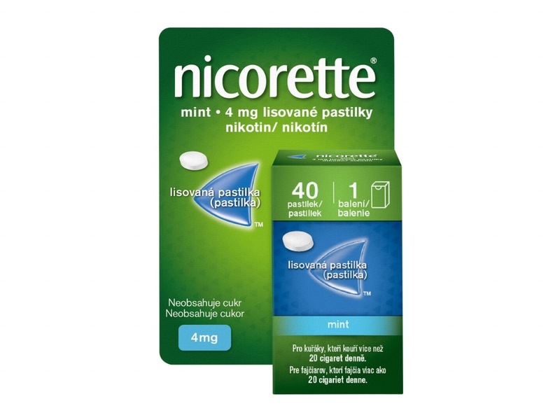 Nicorette Mint 4 mg 40 lisovaných pastilek